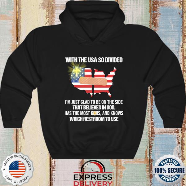 American flag with the USA so divided I'm just glad to be on the side s hoodie