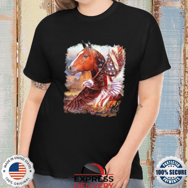 Eagle and Horse American flag shirt