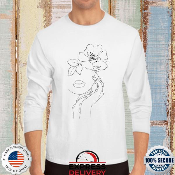 Minimalist Shirt Wildflower Shirt Line Drawing Shirt 