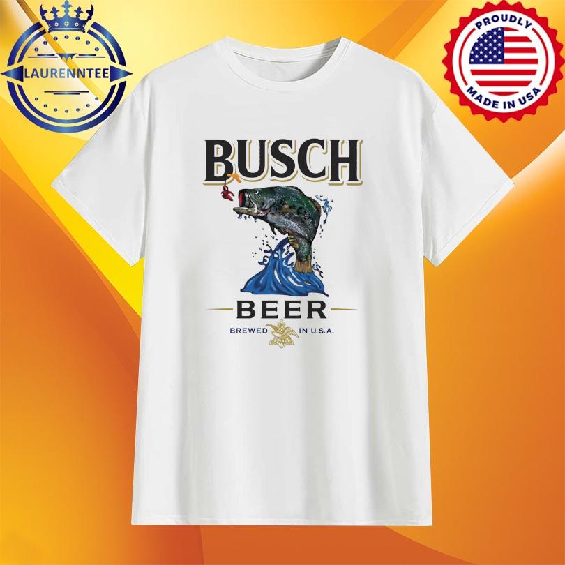 Busch busch fishing jumping bass shirt