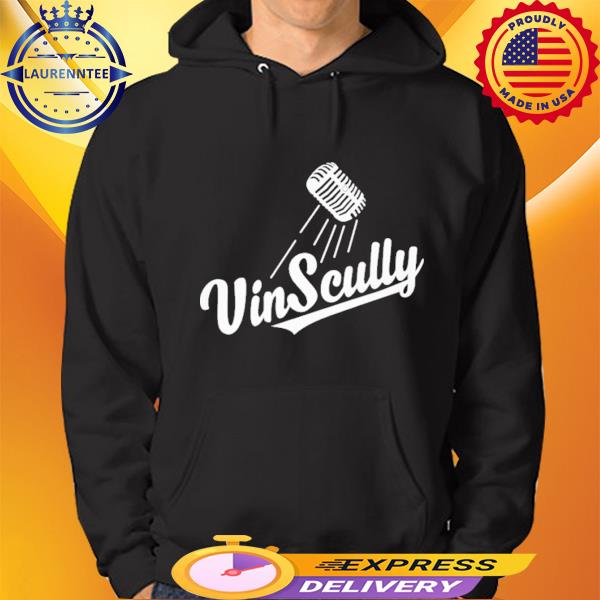 Vin Scully microphone T-shirt, hoodie, sweater, long sleeve and tank top