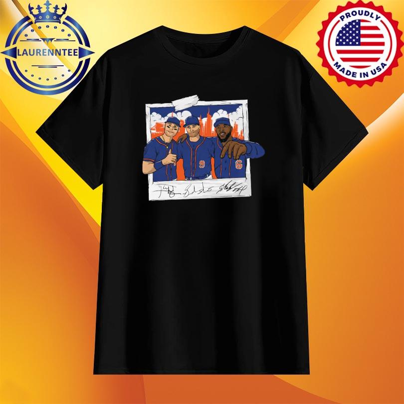 Outfield trio signatures shirt