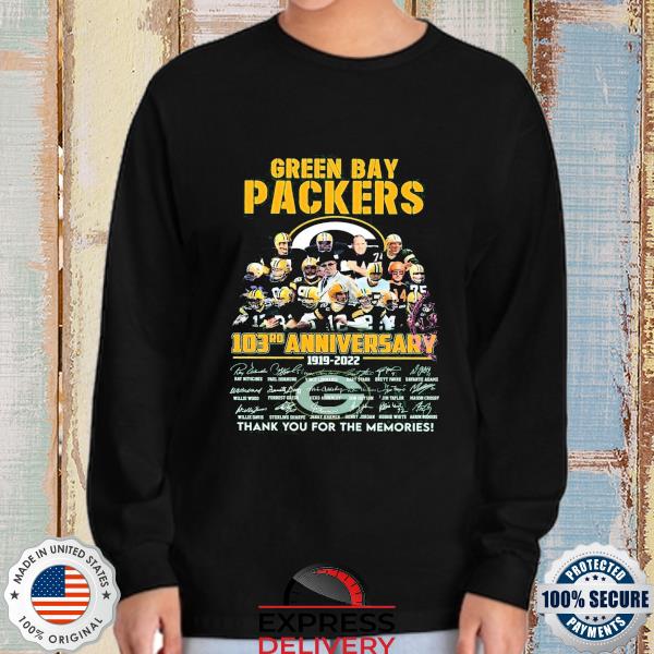 Green Bay Packers 103rd anniversary tshirt