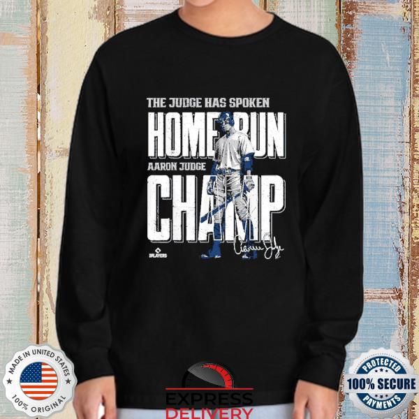  Home Run Champ Aaron Judge New York MLBPA T-Shirt : Sports &  Outdoors