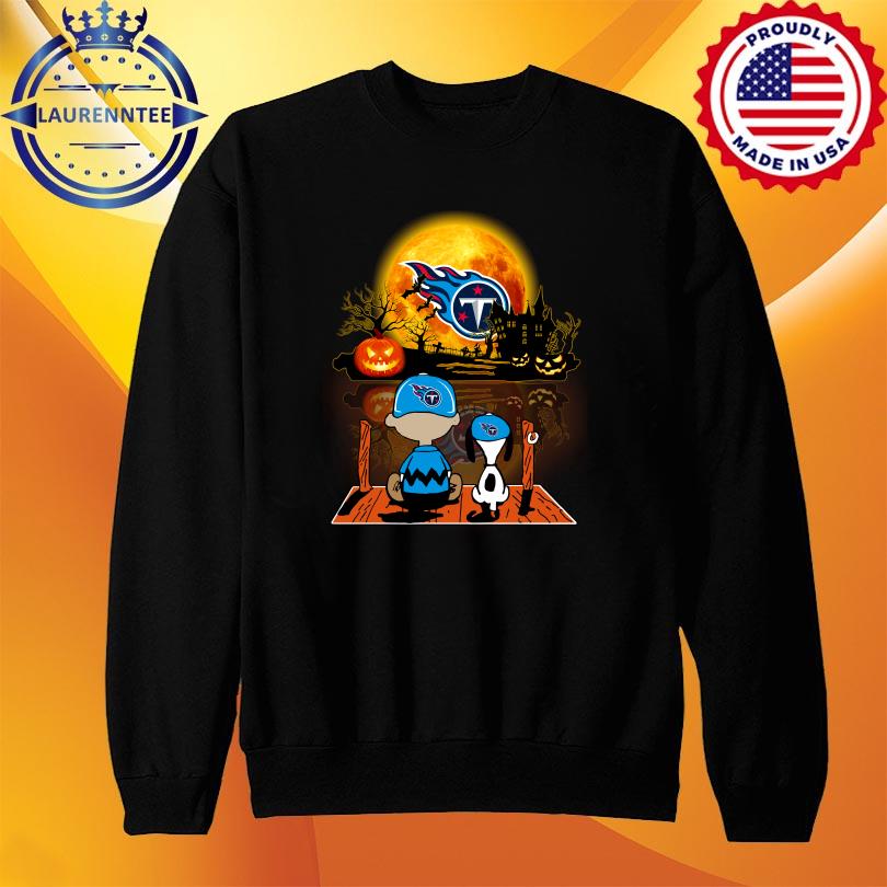 Snoopy and Charlie Brown Pumpkin Tennessee Titans Halloween Moon 2022  shirt, hoodie, sweater, long sleeve and tank top