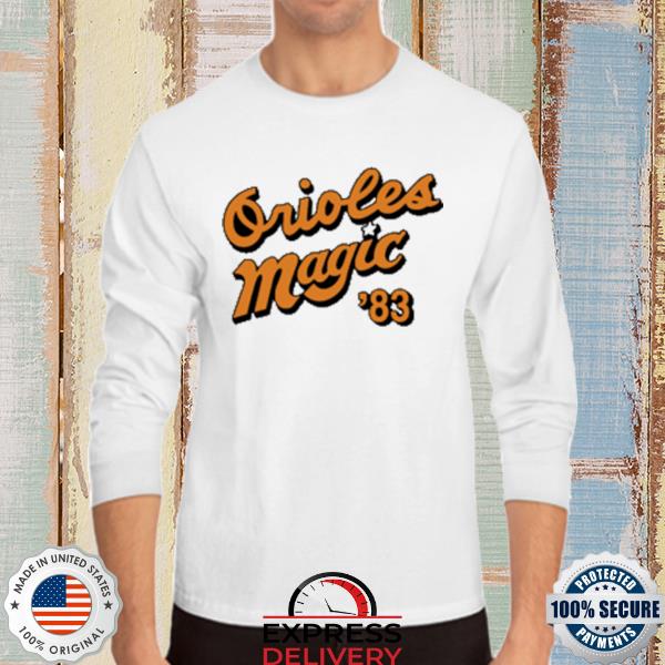 Baltimore Orioles Magic T-Shirt from Homage. | Orange | Vintage Apparel from Homage.