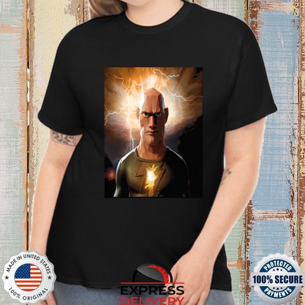 Black adam fan art the rock for black adam movie of Dc comics shirt