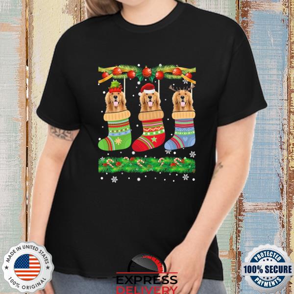 Christmas pajama golden retriever dog puppy lover xmas socks sweater