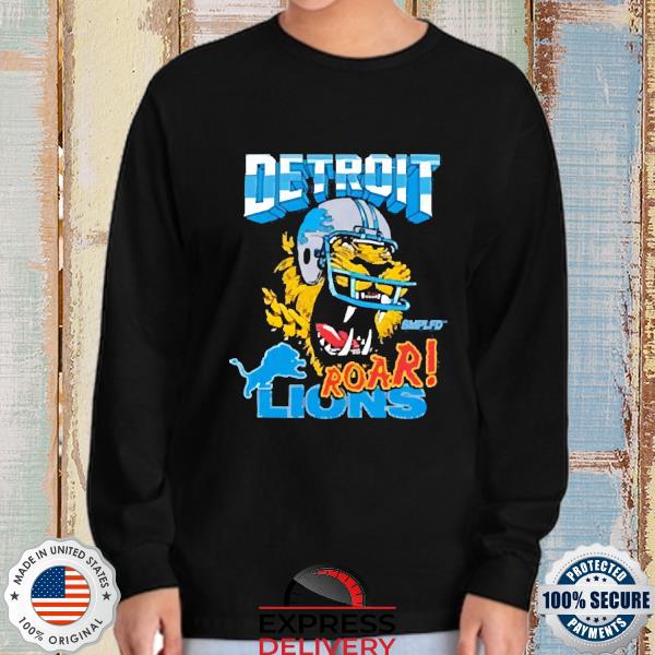 Men's SMPLFD Blue Detroit Lions Vintage Program T-Shirt