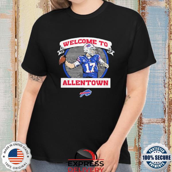 Fanatics Men's Josh Allen Red Buffalo Bills Welcome To Allentown T