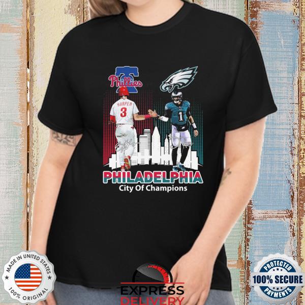 Philadelphia Phillies Bryce Harper And Eagles Jalen Hurts T Shirt - Growkoc