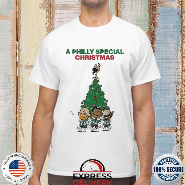 Jason Kelce Jordan Mailata And Lane Johnson A Philly Special Christmas Tree  2022 Shirt, hoodie, sweater, long sleeve and tank top