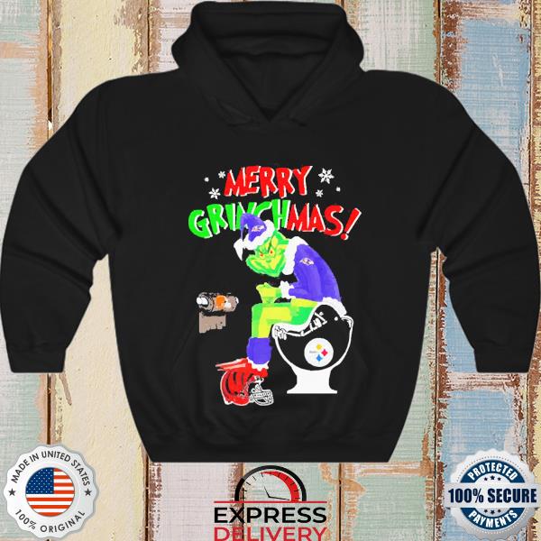 Merry Grinchmas The Grinch Baltimore Ravens Shit On Toilet Pittsburgh  Steelers And Other Team Christmas Sweatshirt, hoodie, sweater, long sleeve  and tank top