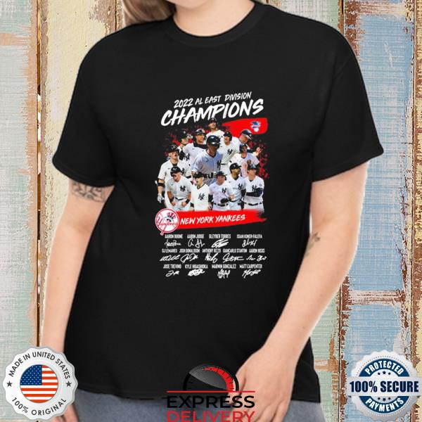 New York Yankees 2022 Al East Division Champions Signatures Shirt