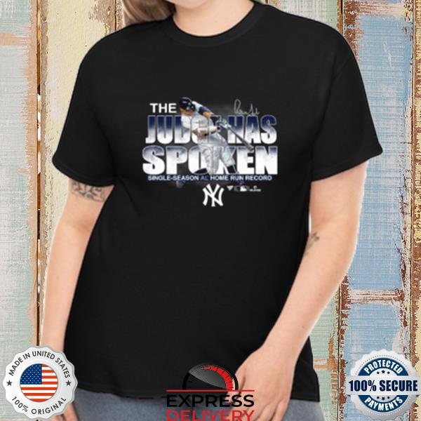 New York Yankees Aaron Judge Fanatics Branded Navy American League Home Run Record Shirt