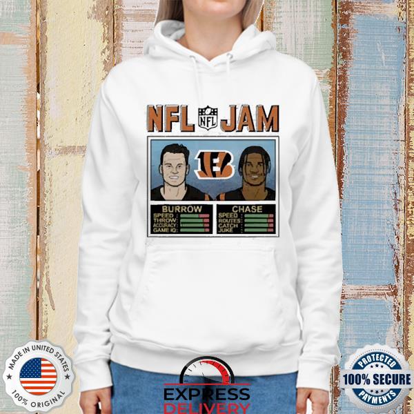 NFL shop men's cincinnatI bengals ja'marr chase and Joe burrow homage NFL  jam shirt, hoodie, sweater, long sleeve and tank top