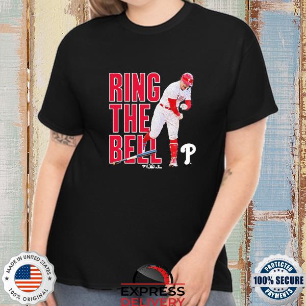 Philadelphia Phillies Rhys Hoskins Branded Black Ring The Bell T-Shirt
