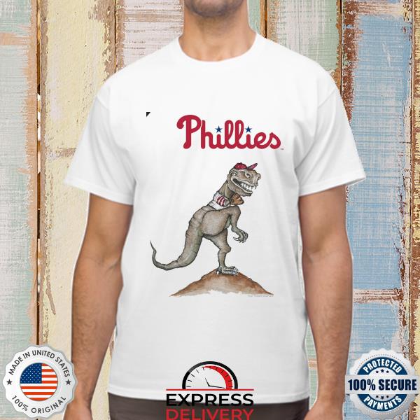 Philadelphia phillies tiny turnip toddler t rex raglan shirt