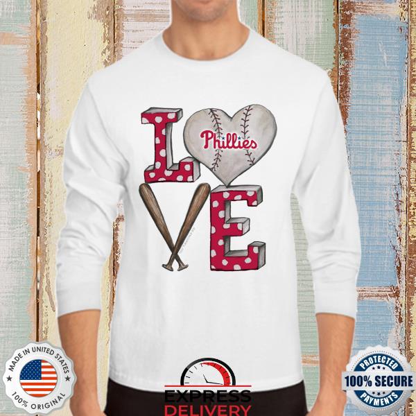 Youth Tiny Turnip Red Philadelphia Phillies Baseball Love T-Shirt Size: Medium