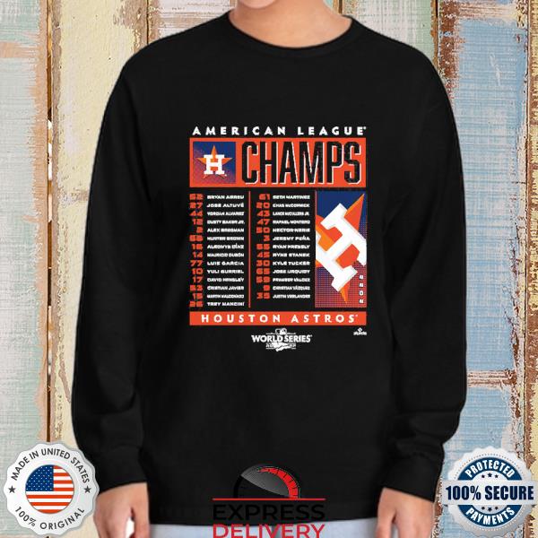 Youth Houston Astros Fanatics Branded Black 2022 American League Champions  Roster T-Shirt, hoodie, sweater, long sleeve and tank top