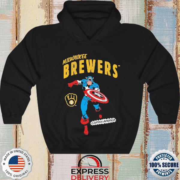 Official Youth Milwaukee Brewers Navy Team Captain America Marvel Shirt,  hoodie, sweater, long sleeve and tank top