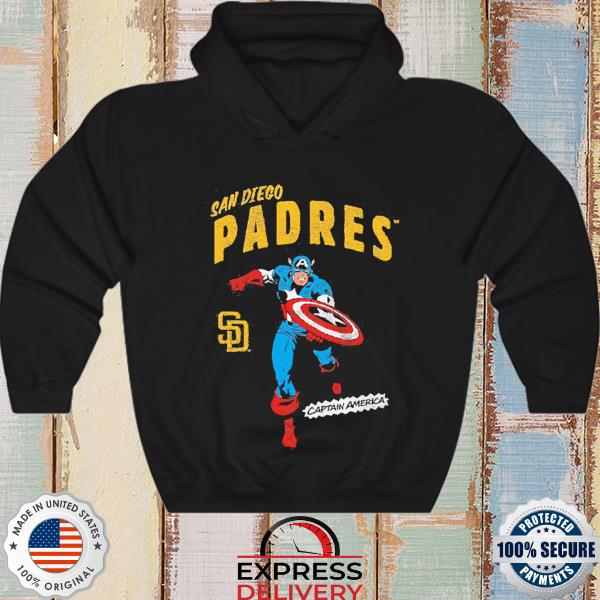 San Diego Padres Youth Team Captain America Marvel T-Shirt, hoodie,  sweater, long sleeve and tank top
