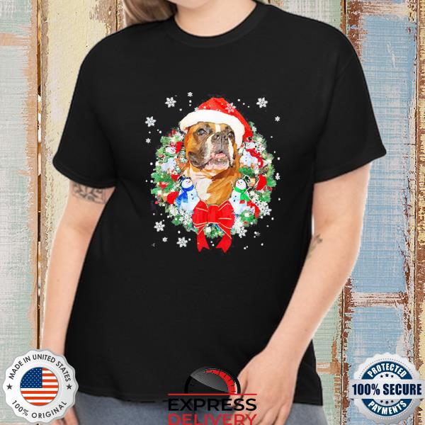 Boxer Dog Christmas Ornament Decoration Happy Holidays Season T-Shirt