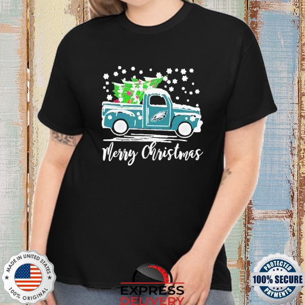 Car Carrying Tree Philadelphia Eagles Christmas Shirt