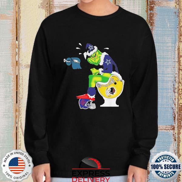 Santa Grinch Dallas Cowboys Toilet Christmas T-shirt, sweater, hoodie,  sweater, long sleeve and tank top