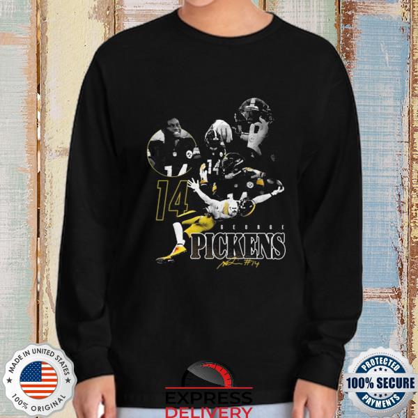 Number 14 Steelers Network Dc4l Custom Tees Black and Gold George Pickens  New Shirt, hoodie, sweater, long sleeve and tank top