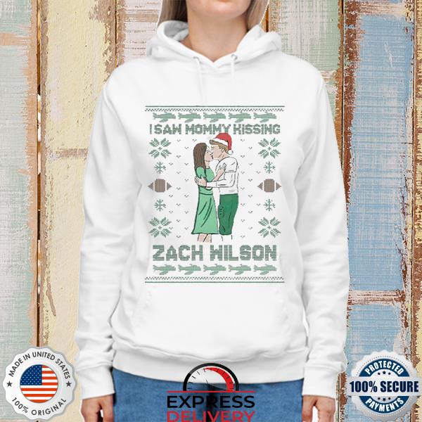 I saw mommy kissing zach wilson 2022 ugly Christmas sweater