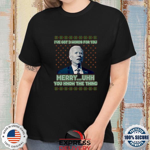 Joe biden I've got 3 words for you merry uhh you know the king ugly Christmas sweater