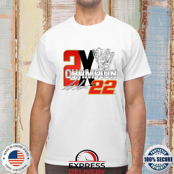 Joey Logano Team Penske Two-Time NASCAR Cup Series Champion Trophy T-Shirt