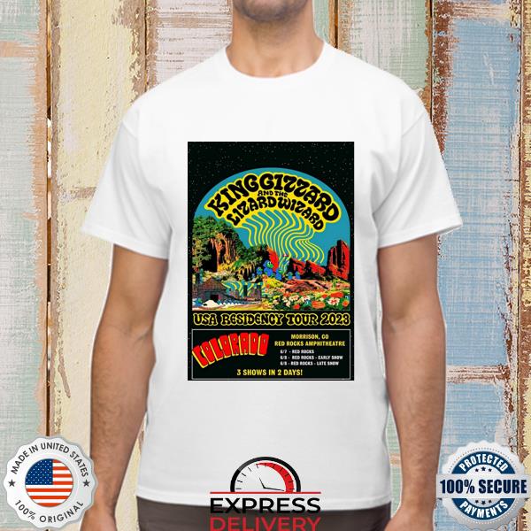 King Gizzard And The Lizard Wizard US Residency Tour 2023 Red Rocks Colorado Shirt