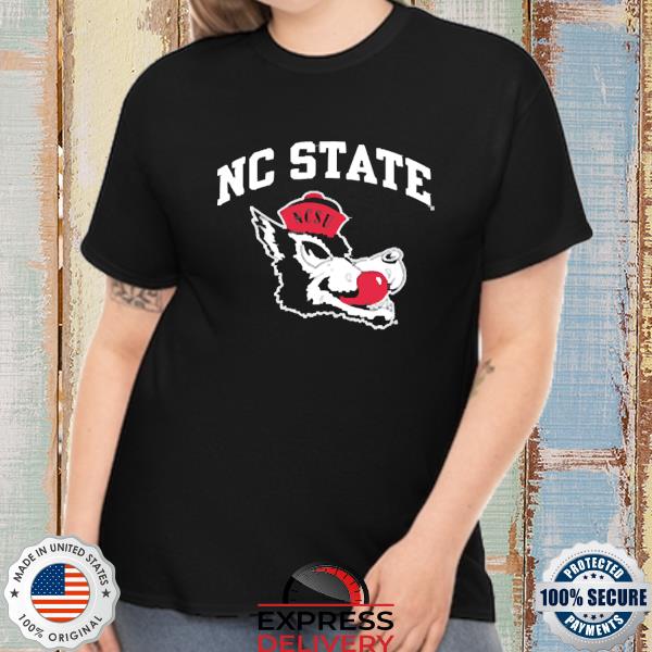 NC State Wolfpack Arched NC State Over Slobbering Wolf Shirt