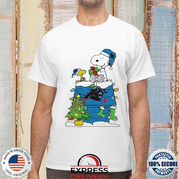 Nfl Carolina Panthers Snoopy And Woodstock Christmas Shirt