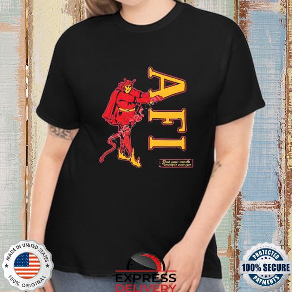 Official Afi Shut Your Mouth And Open Your Eyes Devil New Shirt