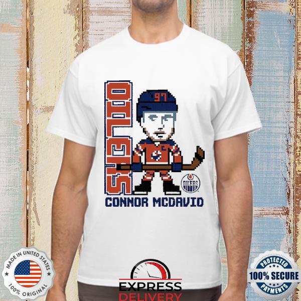 Official Connor McDavid Edmonton Oilers Youth Pixel Player 2.0 T-Shirt