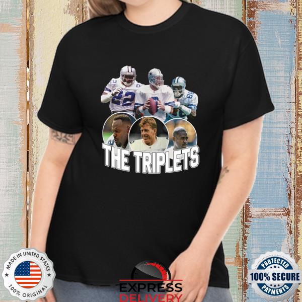 Official dak Prescott The Triplets Emmitt Smith Troy Aikman And Michael  Irvin Shirt, hoodie, sweater, long sleeve and tank top