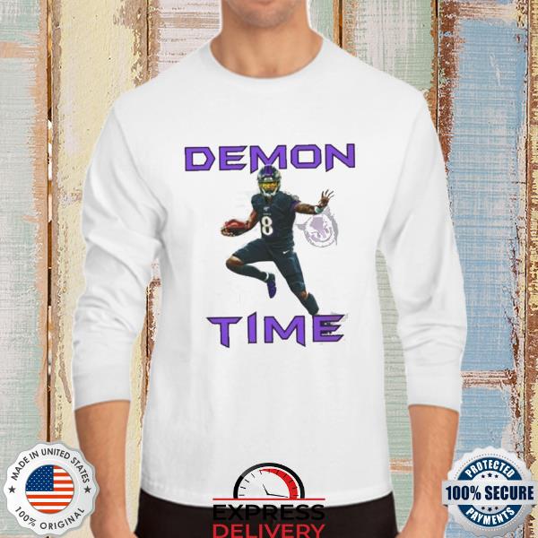 Official Lamar Jackson Demon Time Baltimore Ravens T-Shirt, hoodie