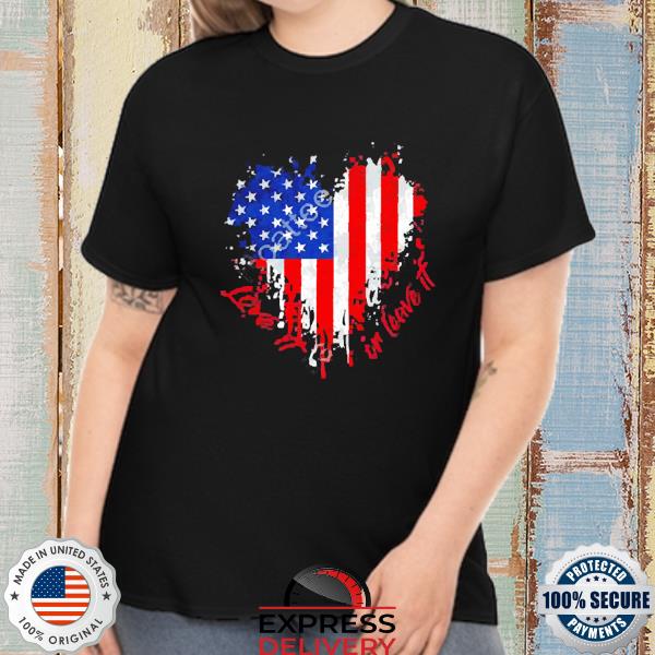 Official Love It Or Leave It American Flag Tee Shirt