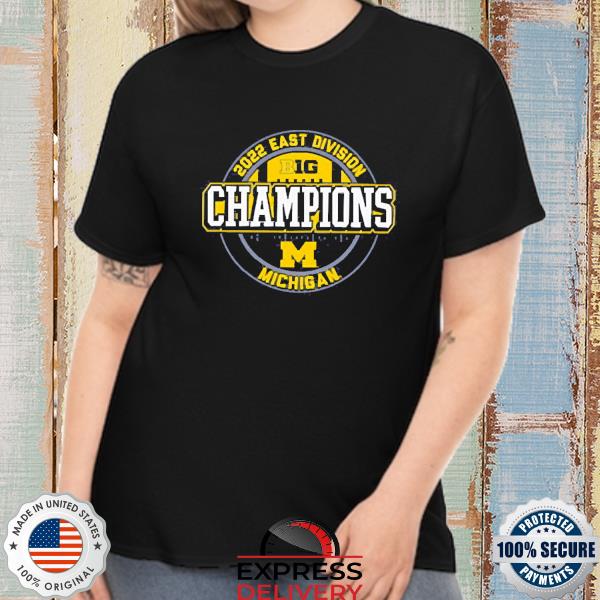 Official Michigan 2022 Big Ten East Division Champions Locker Room T Shirt