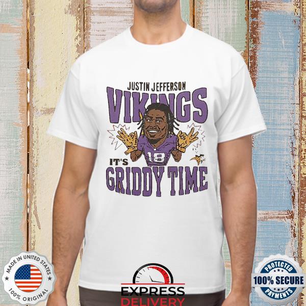 Official Minnesota Vikings Justin Jefferson Its Griddy Time Shirt