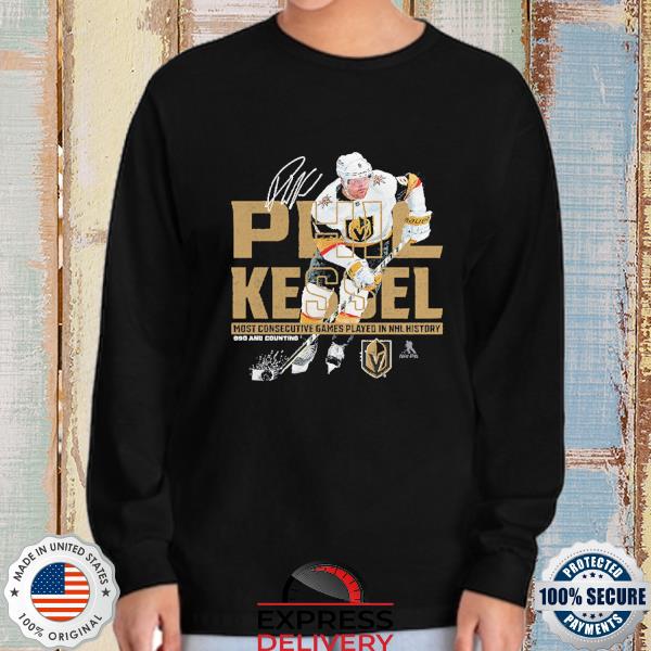 Phil Kessel Vegas Golden Knights Most Consecutive Games Played Shirt