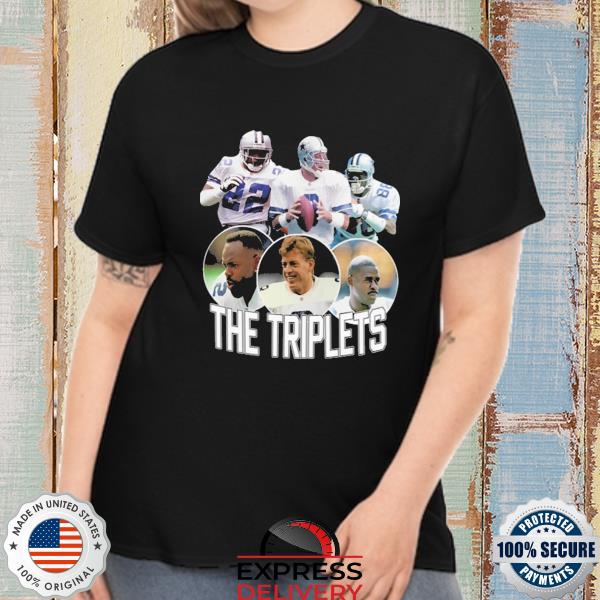 The triplets emmitt smith troy aikman and michael irvin shirt, hoodie,  sweater, long sleeve and tank top