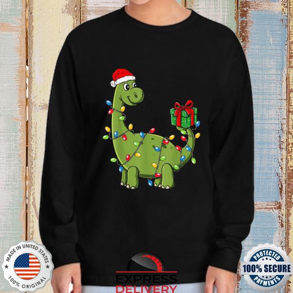 Kids dinosaur hot sale christmas sweater