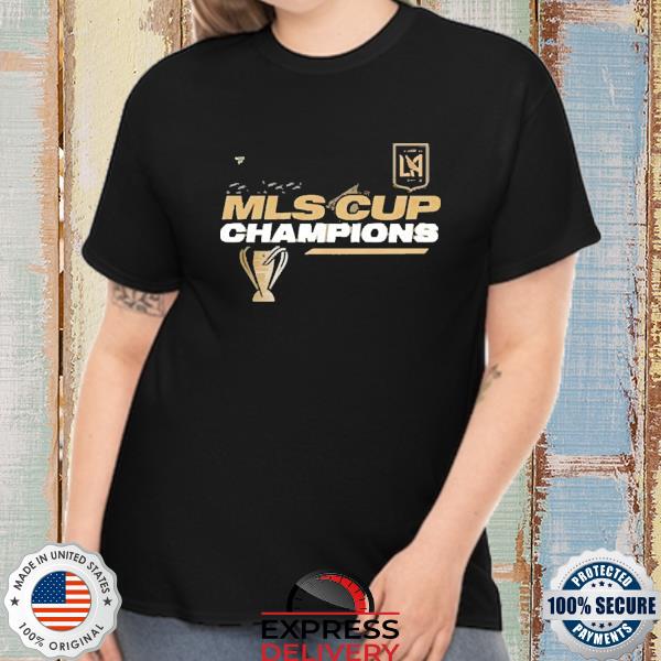 Shop men's lafc black 2022 mls cup champions locker room shirt