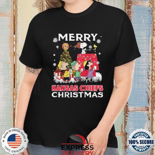 Snoopy and peanut Kansas city Chiefs merry Christmas sweater