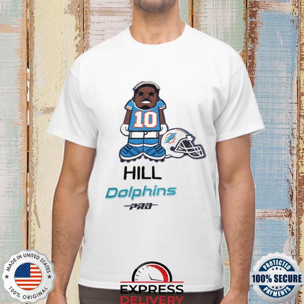 Miami Dolphins Name & Number Graphic T-Shirt - Tyreek Hill 10 - Womens