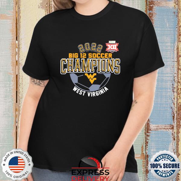 West Virginia Mountaineers Blue 84 2022 Big 12 Women's Soccer Conference Tournament Champions T-Shirt